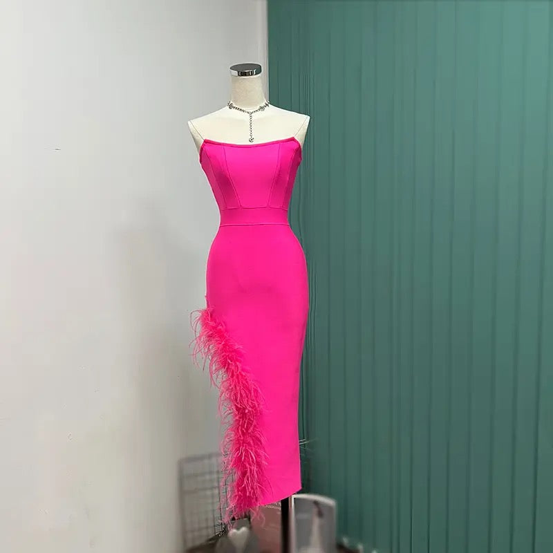 Feather hotsell bandage dress