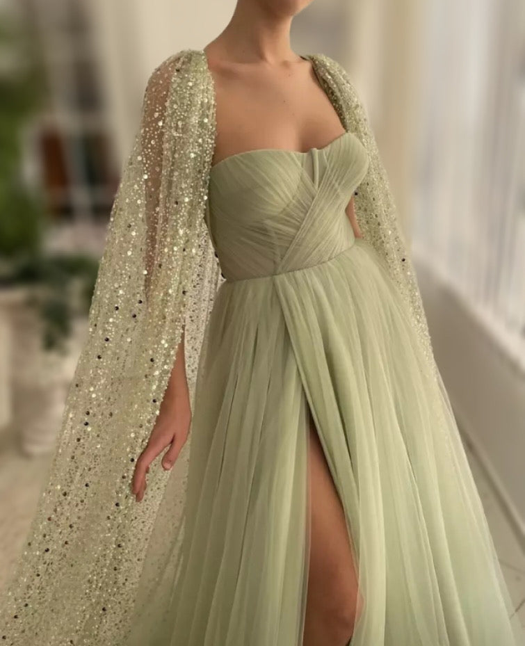 Ball best sale gown cape