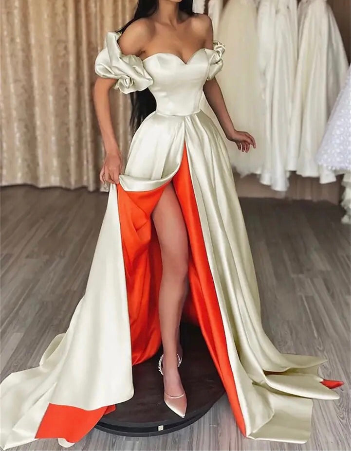 Off white hot sale prom dress