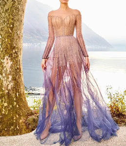 Mermaid Elegant See Through Gown