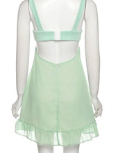 Charger l&#39;image dans la galerie, Green Cutout Ruffle Dress