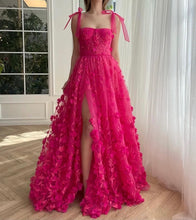 Load image into Gallery viewer, French Mesh Flower Prom Dress