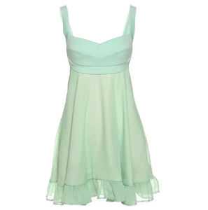 Green Cutout Ruffle Dress