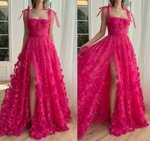 Load image into Gallery viewer, French Mesh Flower Prom Dress