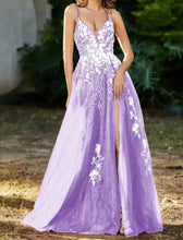 Cargar imagen en el visor de la galería, Sparkly Tulle Appliques Prom Dress