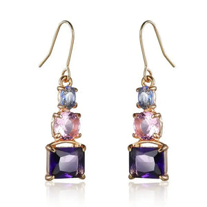 Purple Drop Earring