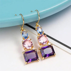 Purple Drop Earring